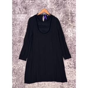 Seraphine Dress 12 Womens Black Bibbed Lace Detailing A Line Maternity